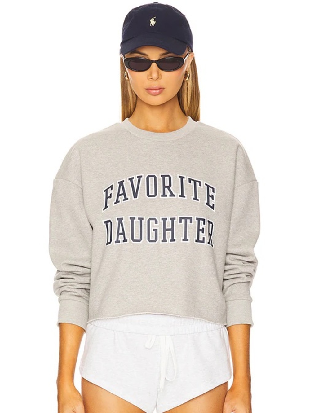 FAVORITE DAUGHTER THE CROPPED COLLEGIATE SWEATSHIRT
